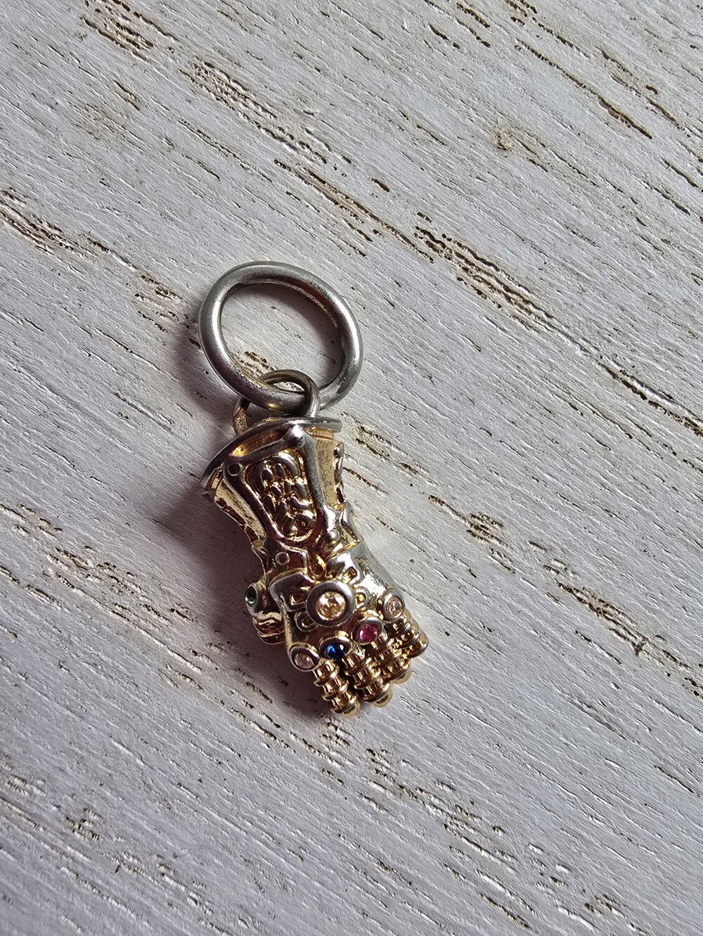 Gold-Tone Jeweled Hand Charm